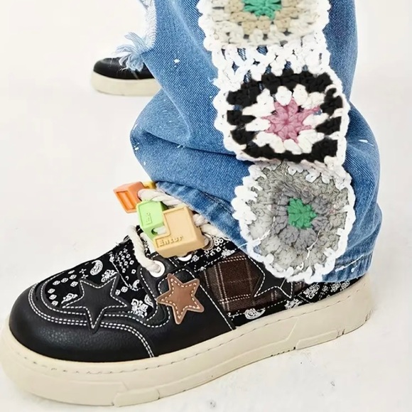 Knitted denim pants jeans - Picture 3 of 6